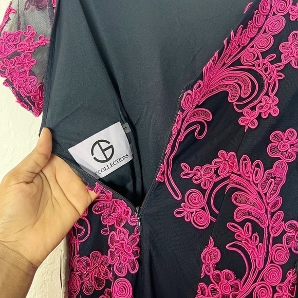 JS COLLECTION EMBROIDERED SHIFT DRESS - Picture 10 of 10